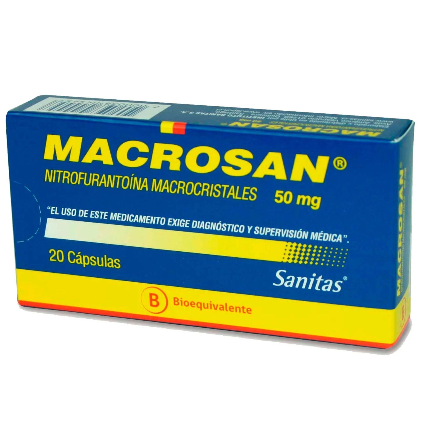 Macrosan Cápsulas 50mg - 20 unidades - Farmacias Curie