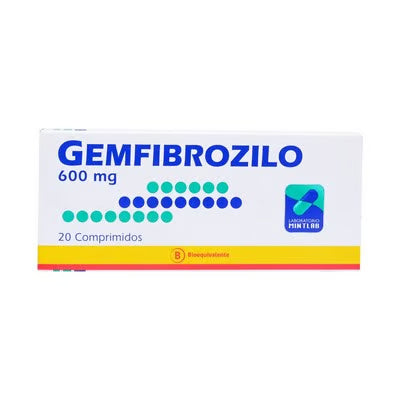 Gemfibrozilo 600mg - 30 Comprimidos Recubiertos