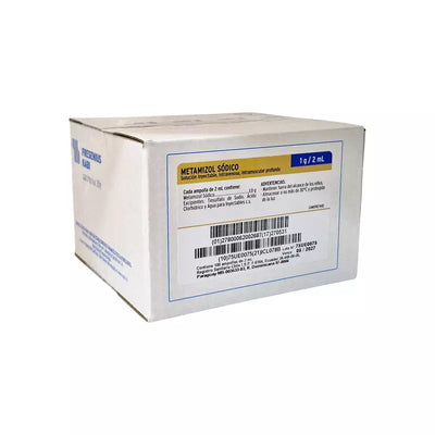 Metamizol Inyectable 1g/2mL - 100 Ampollas - Envase Clínico