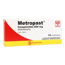 Metropast Comprimidos 500mg - 10 unidades - Farmacias Curie