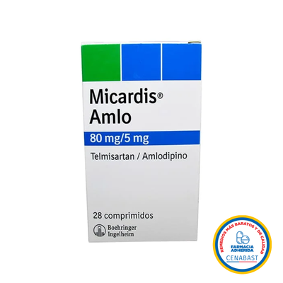 Micardis Amlo Comprimidos 80mg/5mg Medicamento Cenabast - Farmacias Curie