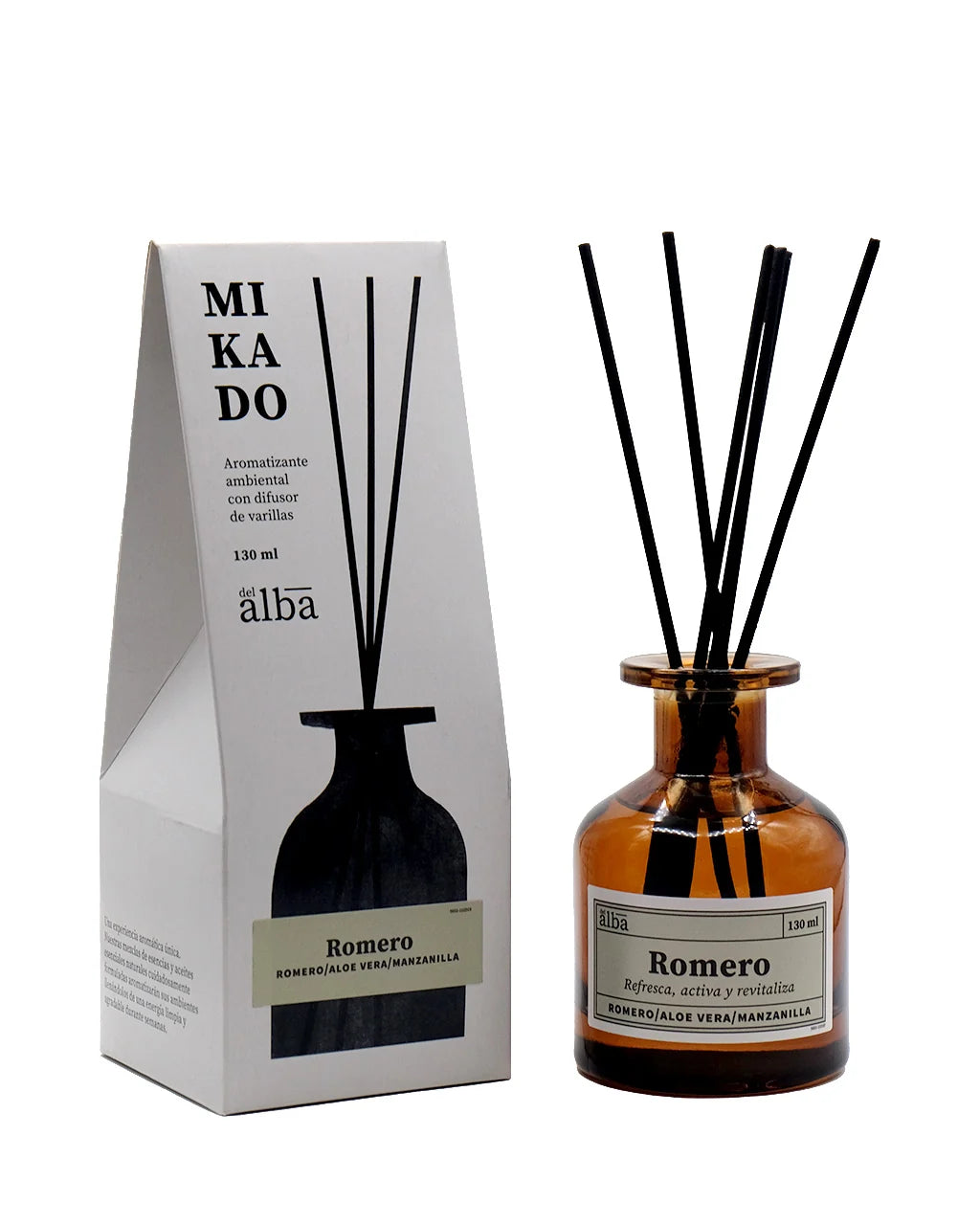 Apícola Del Alba Difusor de Varillas - Romero/Aloe/Manzanilla