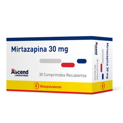Mirtazapina 30mg - 30 Comprimidos Recubiertos - Farmacias Curie