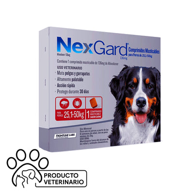 NexGard 25,1 - 50kg - 1 Comprimido Masticable - Farmacias Curie