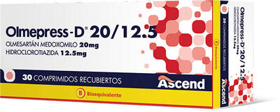 Olmepress D 20/12.5mg - 40 Comprimidos Recubiertos - Farmacias Curie