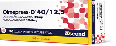 Olmepress D 40/12.5mg - 30 Comprimidos Recubiertos - Farmacias Curie