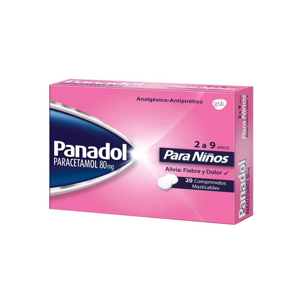 Panadol infantil - 20 comprimidos masticables - Farmacias Curie