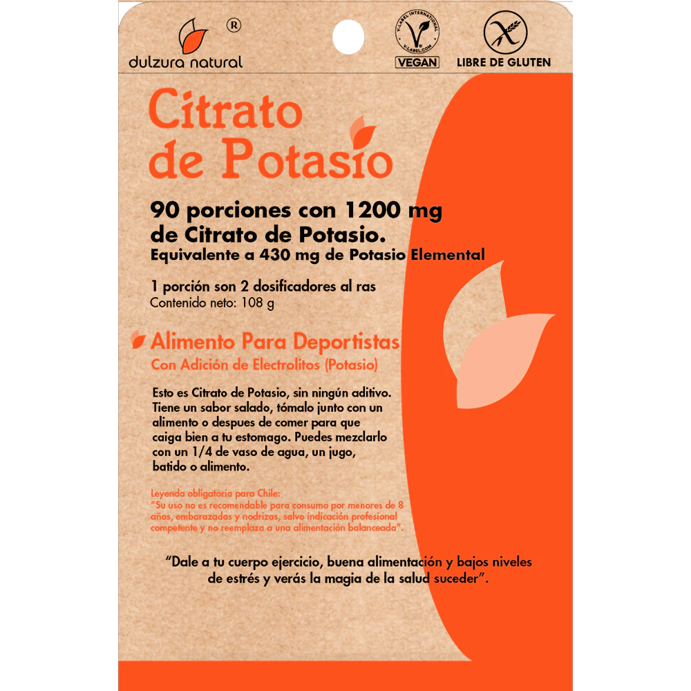 Citrato de Potasio 1200 mg - 90 porciones - Farmacias Curie
