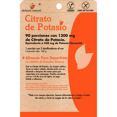 Citrato de Potasio 1200 mg - 90 porciones - Farmacias Curie