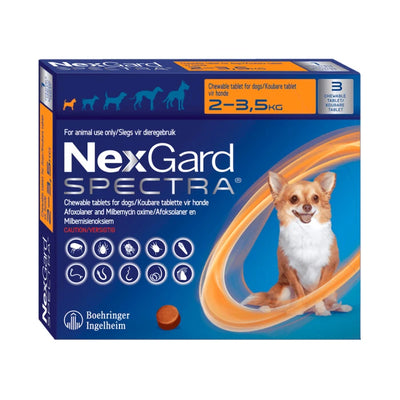 Nexgard Spectra 2 - 3,5kg - 1 Comprimido Masticable - Farmacias Curie