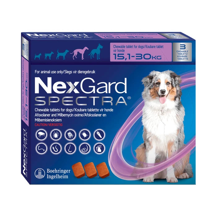 Nexgard Spectra 15,1 - 30kg - 1 Comprimido Masticable - Farmacias Curie
