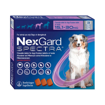 Nexgard Spectra 15,1 - 30kg - 1 Comprimido Masticable - Farmacias Curie