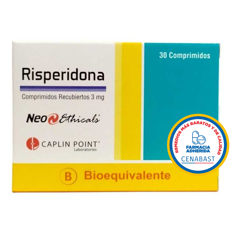 Risperidona 3mg - 30 Comprimidos Recubiertos - Medicamento Cenabast