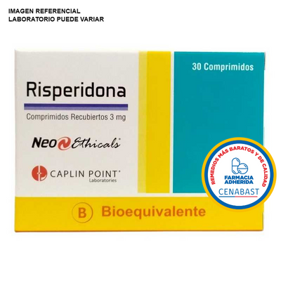 Risperidona 3mg - 30 Comprimidos - Medicamento Cenabast