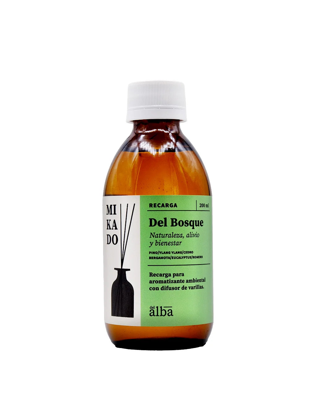 Apícola Del Alba Recarga Difusor de Varillas - Del Bosque - 200 mL