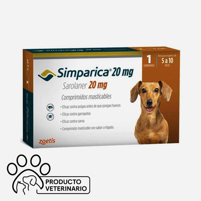 Simparica Antiparasitario para Perros 20mg - 1 unidad - Farmacias Curie