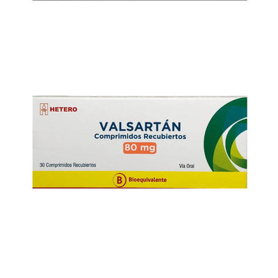 Valsartán Comprimidos Recubiertos 80mg - Farmacias Curie