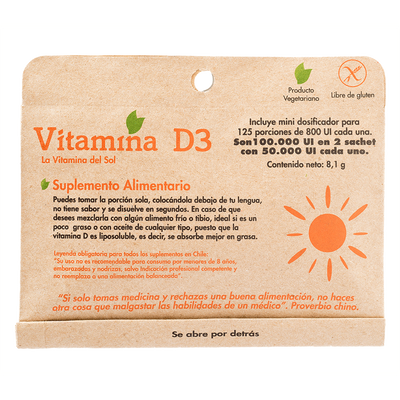 Vitamina D3 Sobre en Polvo - Farmacias Curie