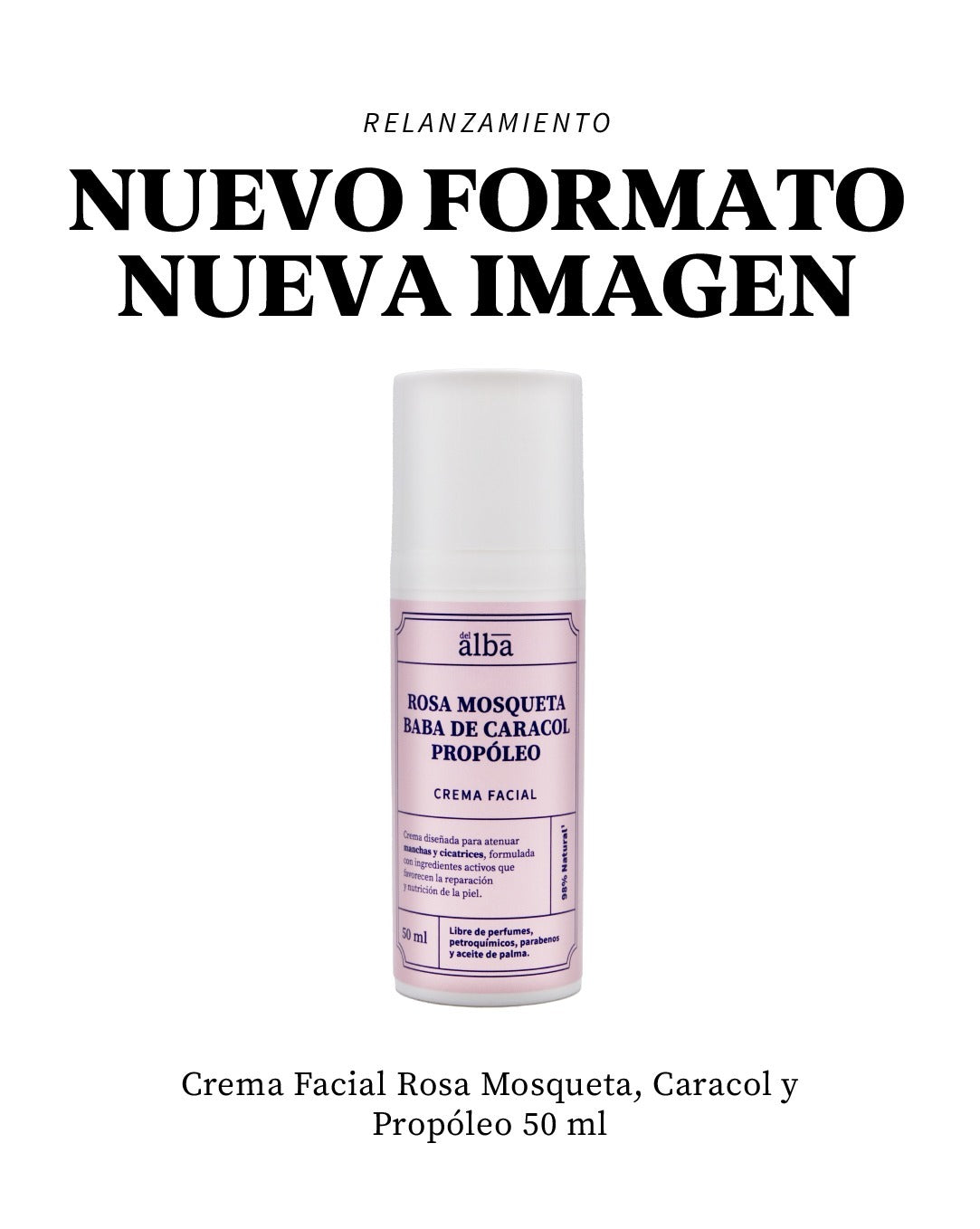 Apícola del Alba Crema Facial Rosa Mosqueta, Baba de Caracol y Propóleo