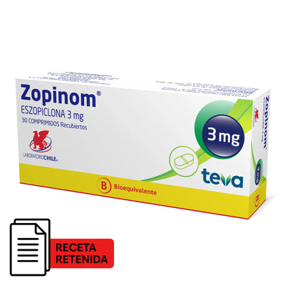 Zopinom Comprimidos Recubiertos 3mg - Farmacias Curie