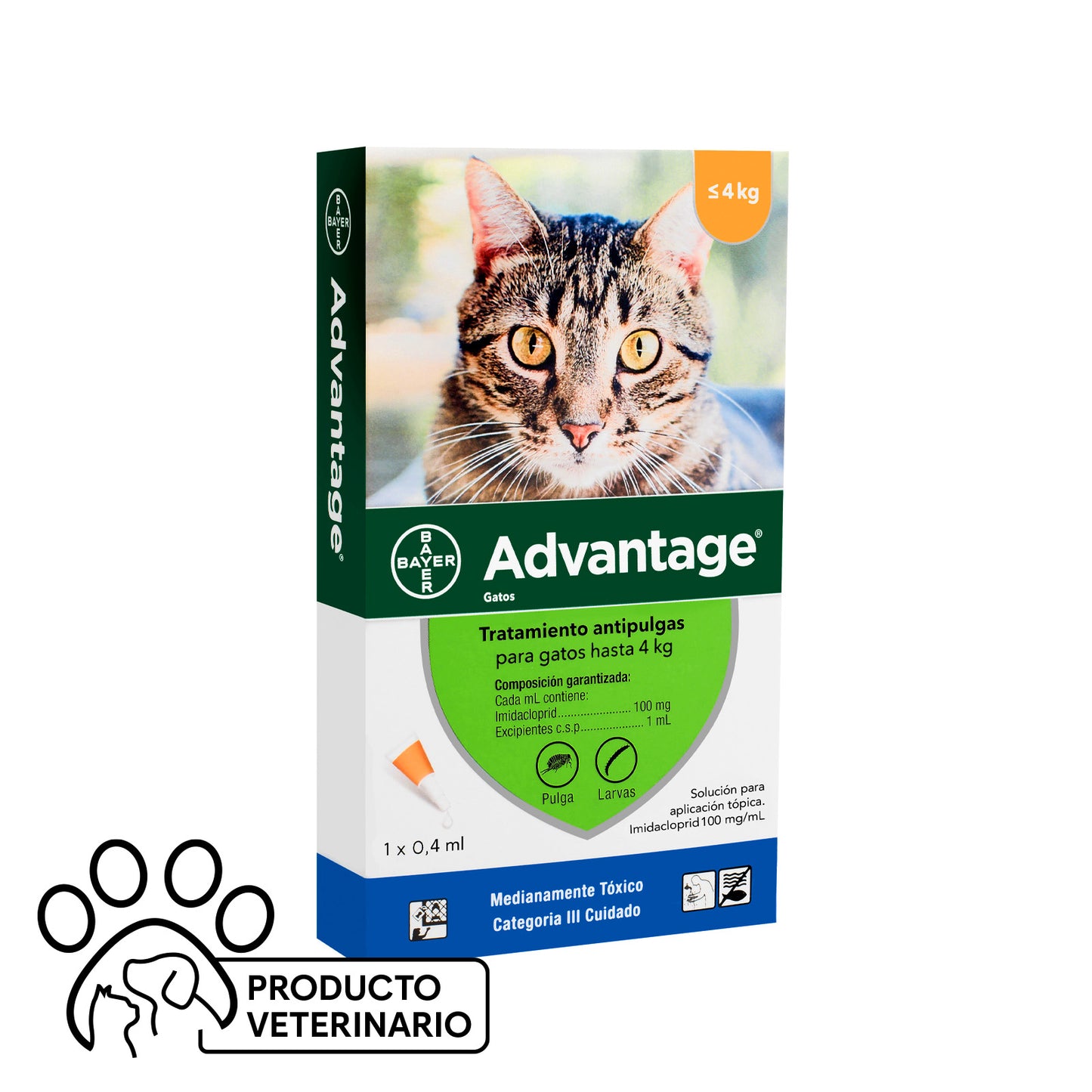 Advantage Pipeta Gatos 1-4kg - Farmacias Curie