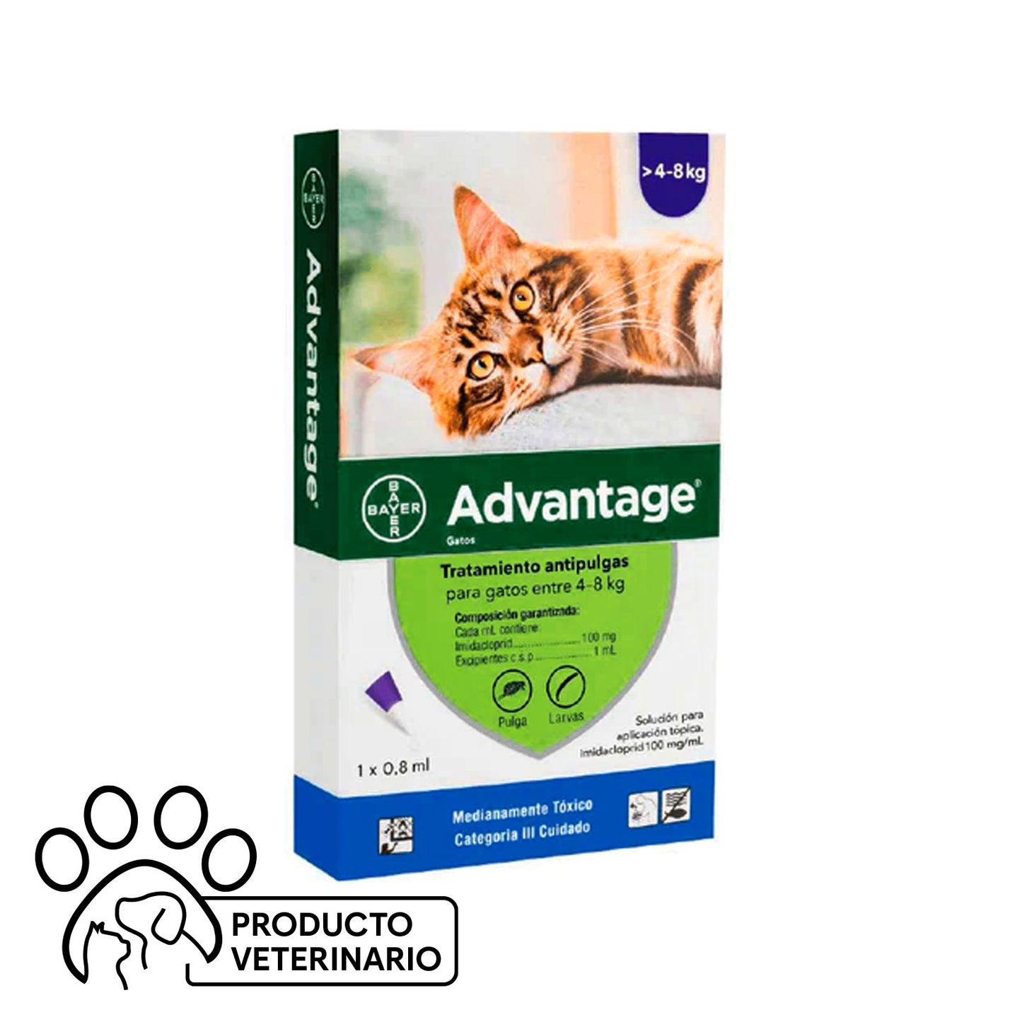 Advantage Pipeta Gatos 4-8kg - Farmacias Curie
