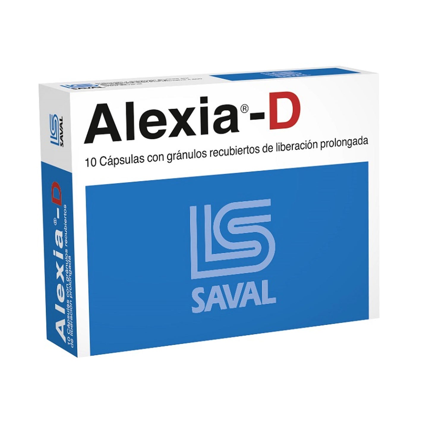 Alexia-D - 10 Cápsulas con Gránulos Recubiertos de Liberación Prolongada - Farmacias Curie
