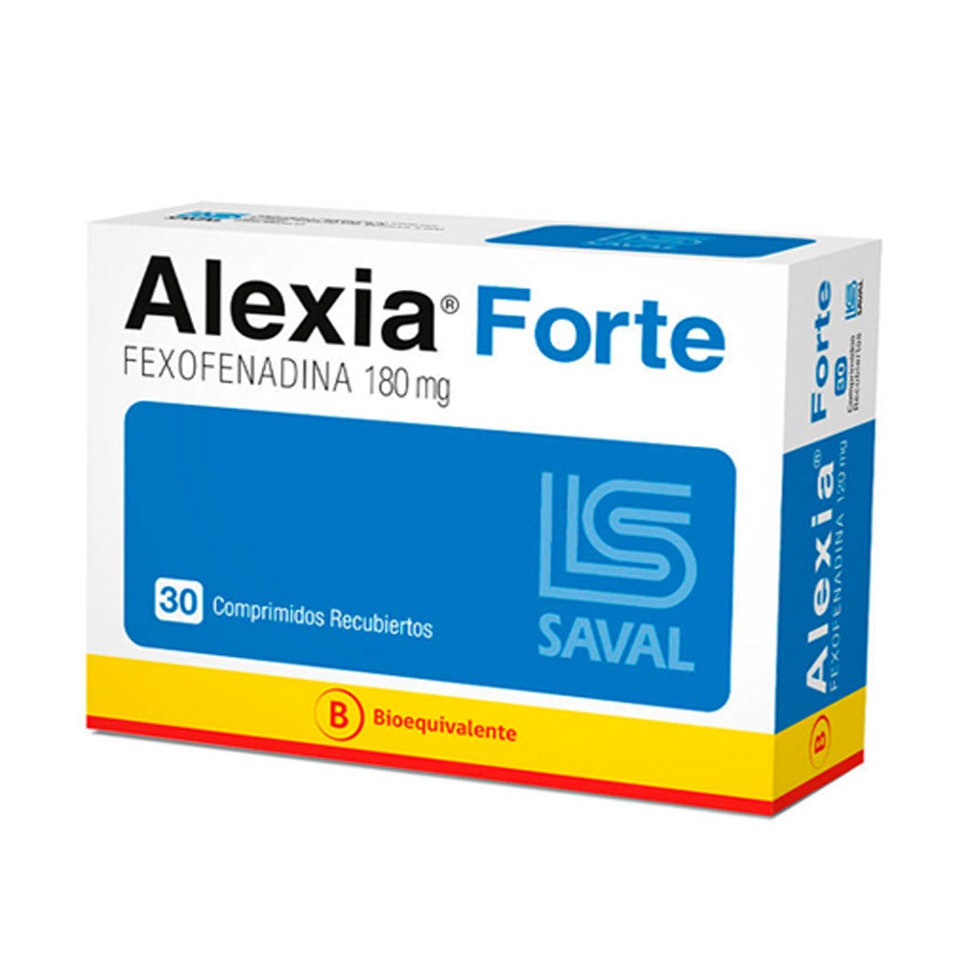 Alexia Forte 180mg - 30 Comprimidos Recubiertos - Farmacias Curie