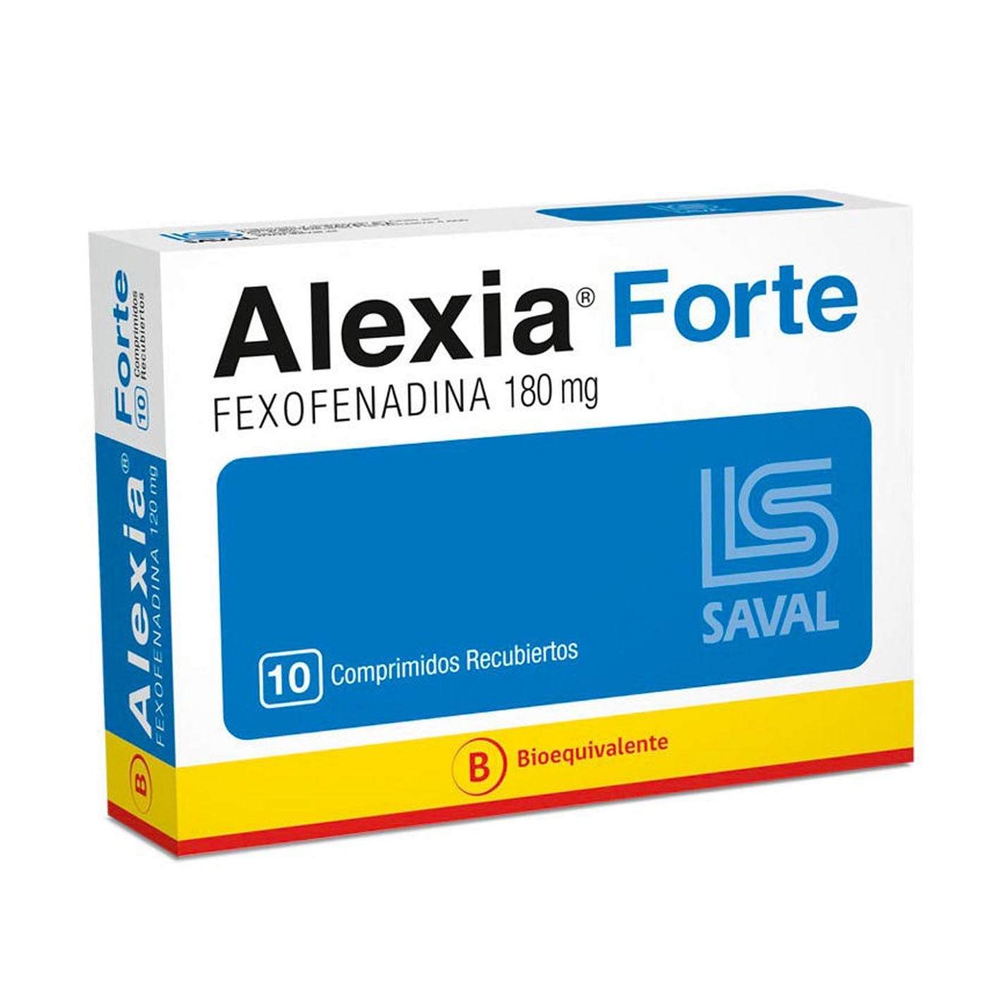 Alexia Forte 180mg - 10 Comprimidos Recubiertos - Farmacias Curie