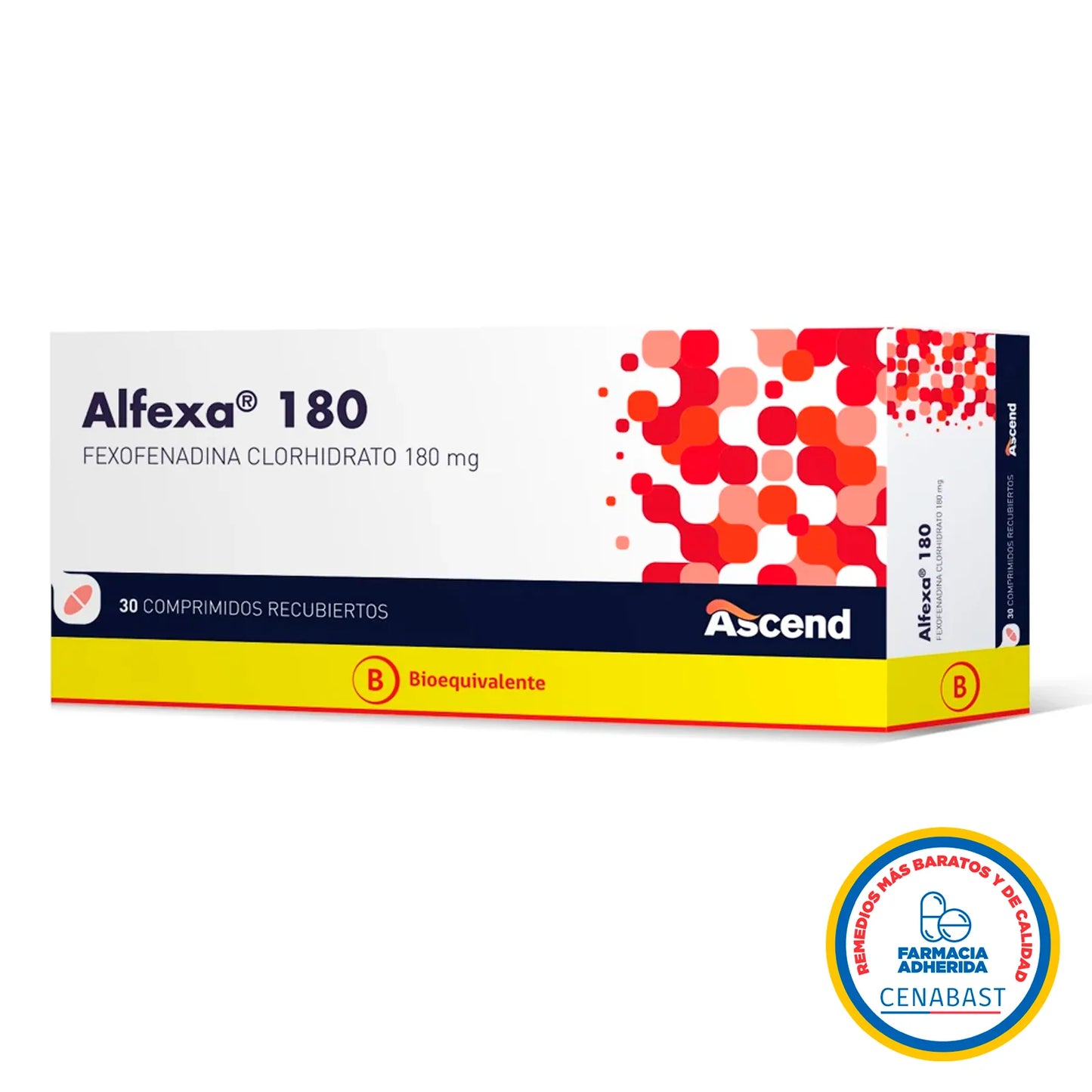 Alfexa 180mg - 30 comprimidos recubiertos - Medicamento Cenabast - Farmacias Curie