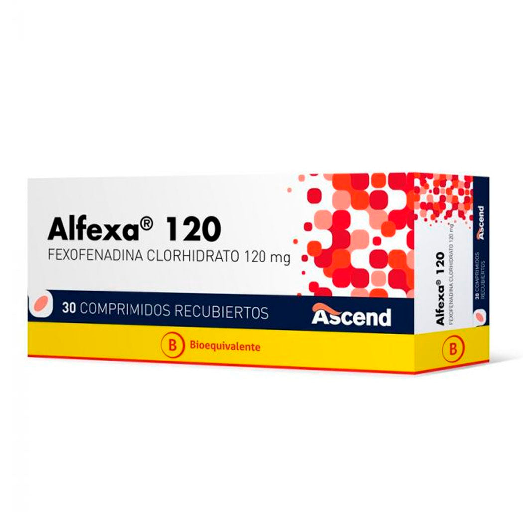 Alfexa 120 mg - 30 Comprimidos Recubiertos - Farmacias Curie