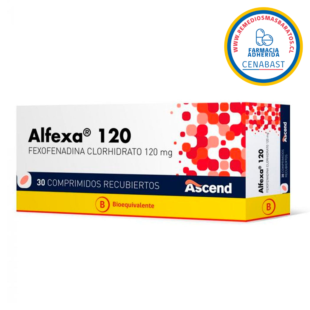 Alfexa 120 mg - 30 Comprimidos Recubiertos - Medicamento Cenabast