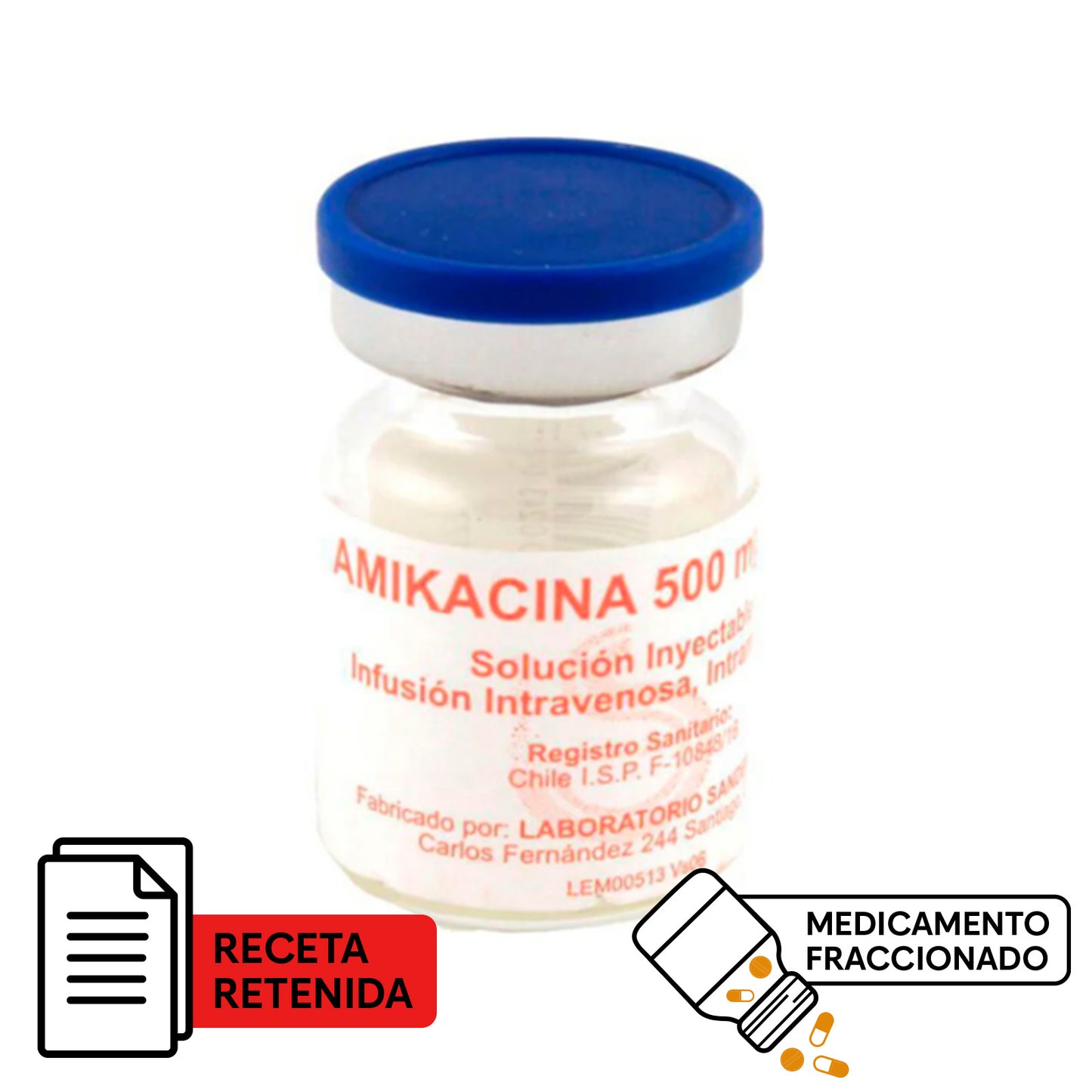 Amikacina Inyectable 500mg/2ml x 1 Ampolla - Farmacias Curie