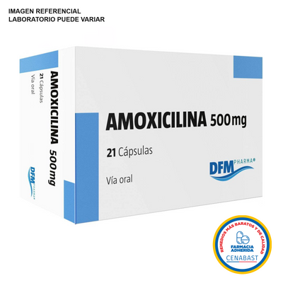 Amoxicilina 500mg - 21 Cápsulas - Medicamento Cenabast