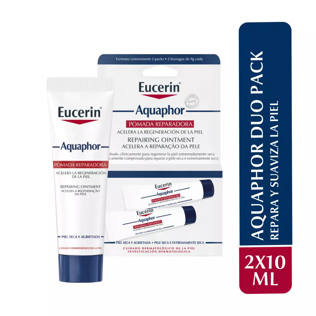 Eucerin Aquaphor Pomada - Pack 2 Unidades 10 ml - Farmacias Curie