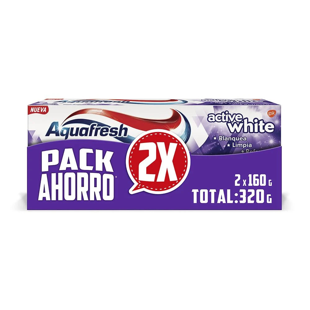 Pasta Dental Aquafresh Active White Pack 2 Unidades - Farmacias Curie