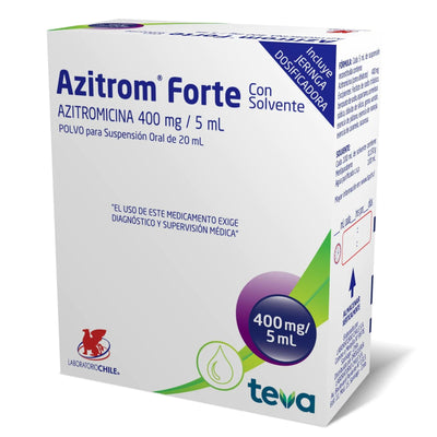 Azitrom Forte Suspensión Oral 400mg/5ml - Farmacias Curie