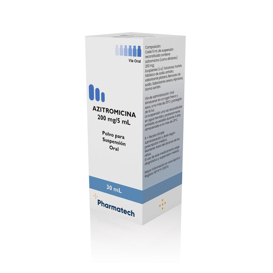 Azitromicina Polvo Para Suspensión Oral 200mg/5ml - 30 ml - Farmacias Curie