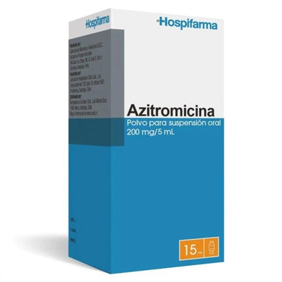 Azitromicina Polvo para Suspensión Oral 200mg/5ml - 15ml - Farmacias Curie