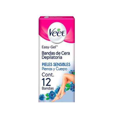 Veet Bandas Depilatorias Piernas y Cuerpo Piel Sensible - Farmacias Curie