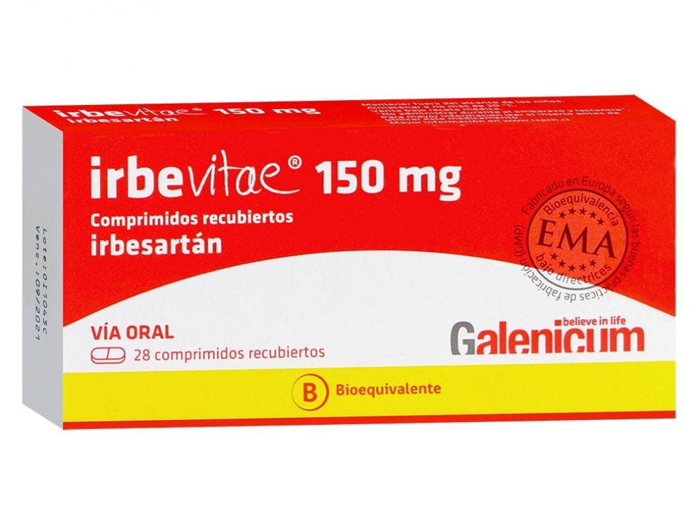 Irbevitae Comprimidos Recubiertos 150mg - Farmacias Curie