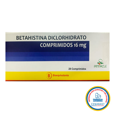 Betahistina Comprimidos 16mg Medicamento Cenabast - Farmacias Curie