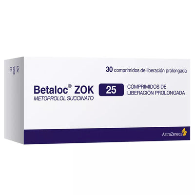 Betaloc Zok Comprimidos de Liberación Prolongada 25mg - Farmacias Curie