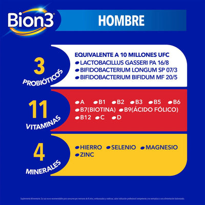 Bion 3 Hombre - 60 Comprimidos Recubiertos - Farmacias Curie