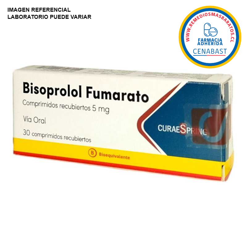 Bisoprolol 5mg - 30 Comprimidos Recubiertos - Medicamento Cenabast