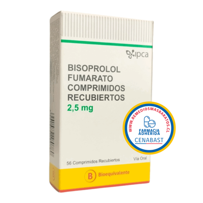 Bisoprolol 2,5 mg - 56 Comprimidos - Medicamento Cenabast