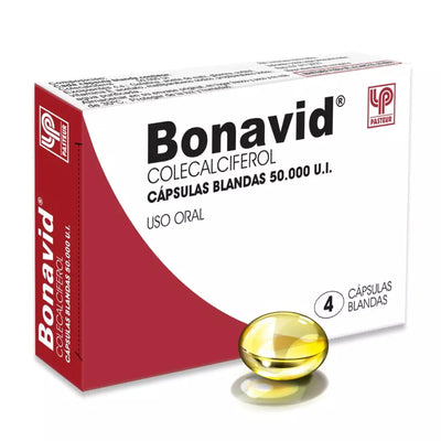 Bonavid 50.000 U.I. - 4 Cápsulas Blandas - Farmacias Curie