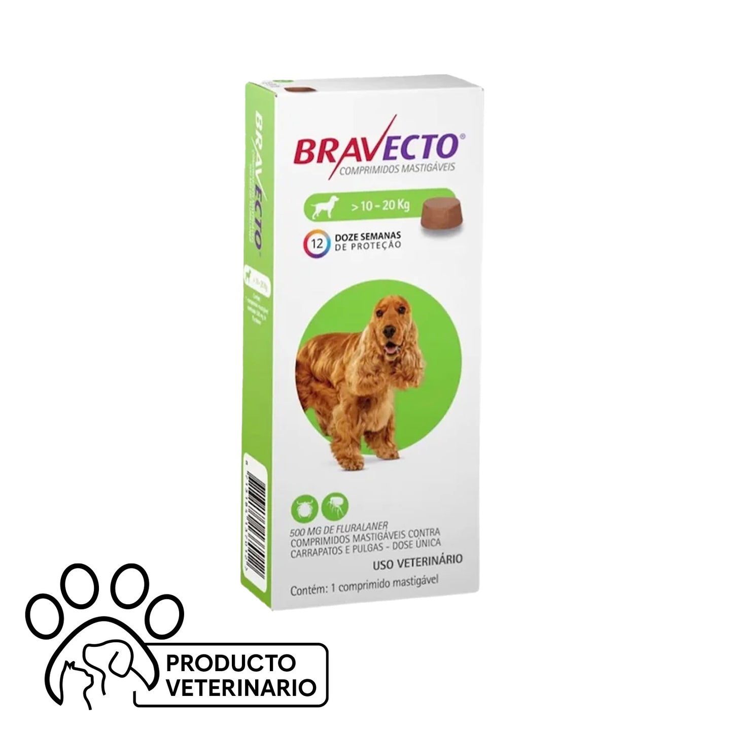 Bravecto Perro Comprimido Masticable 10 - 20 kg - Farmacias Curie
