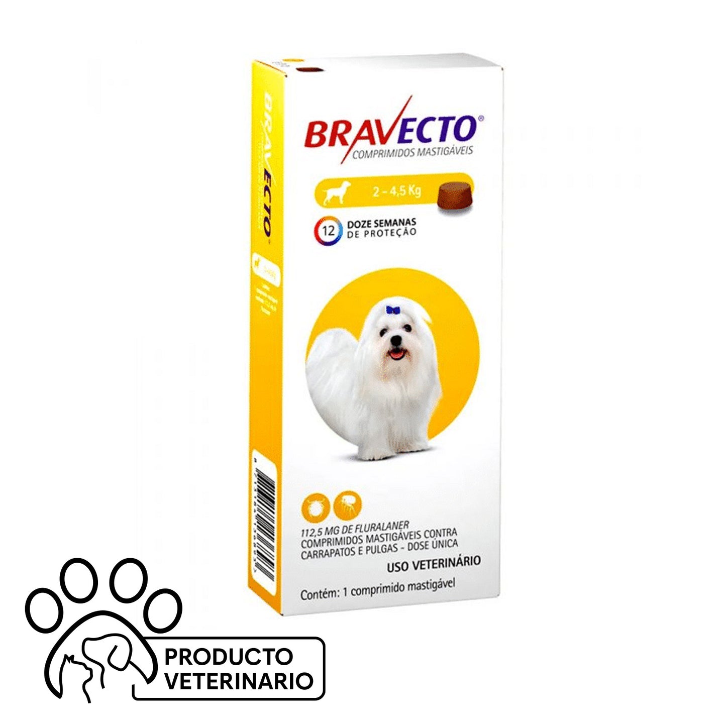 Bravecto Perro Comprimido Masticable 2 - 4,5 kg - Farmacias Curie