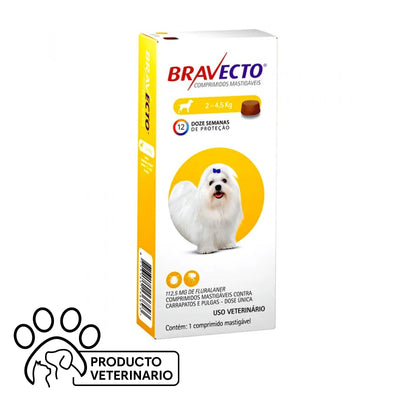 Bravecto Perro Comprimido Masticable 2 - 4,5 kg - Farmacias Curie